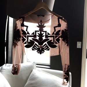 Maroon for love and lemons crop blouse